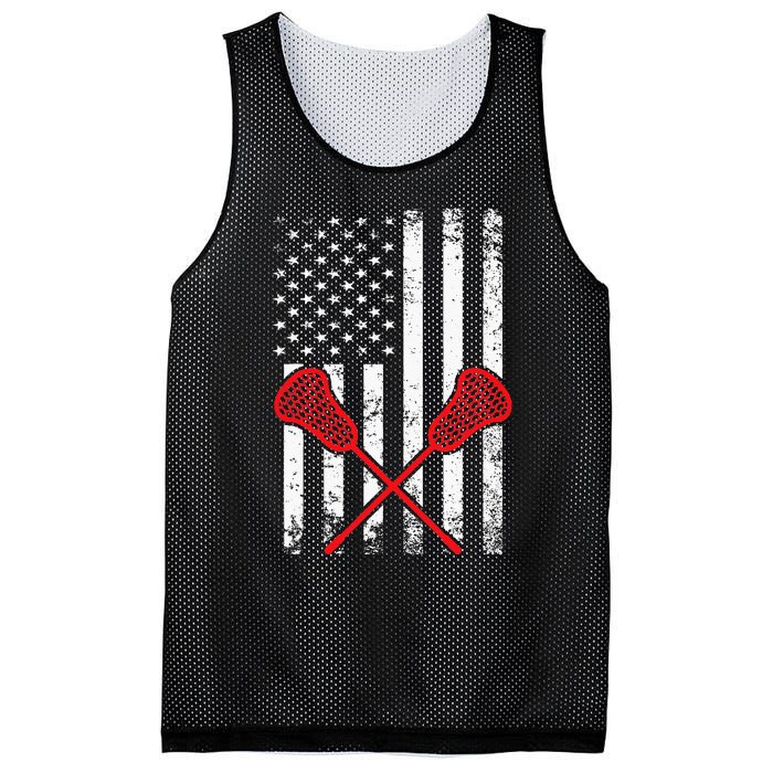 Lacrosse LAX American USA Flag Mesh Reversible Basketball Jersey Tank