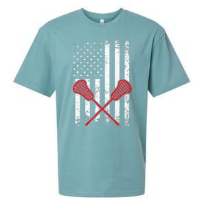 Lacrosse LAX American USA Flag Sueded Cloud Jersey T-Shirt