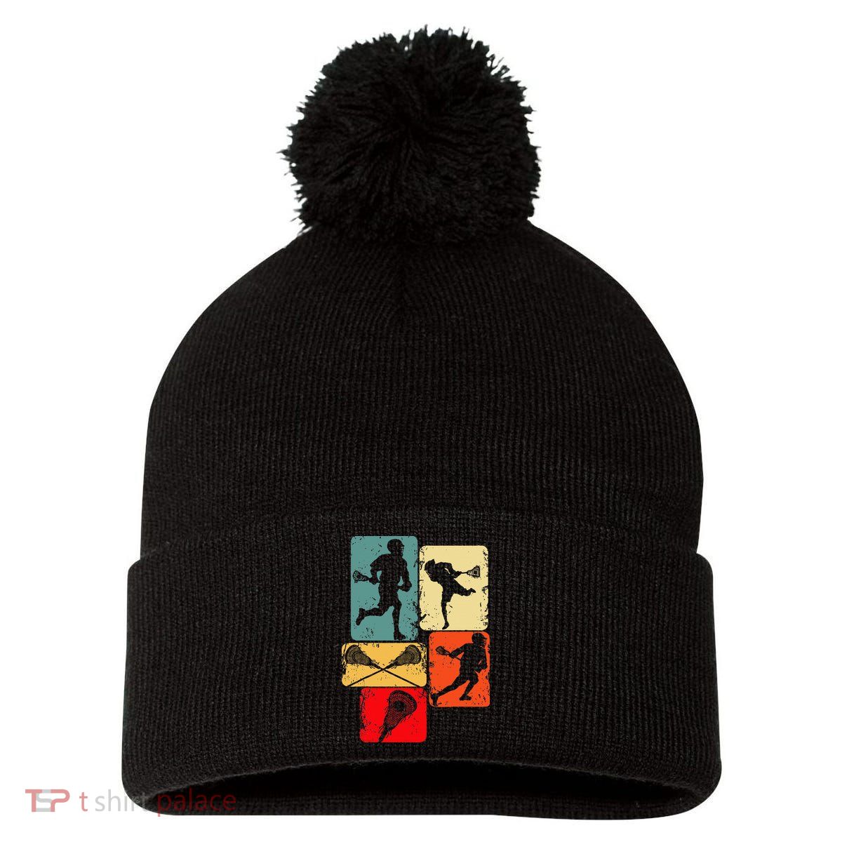 Lacrosse Pom Pom 12in Knit Beanie
