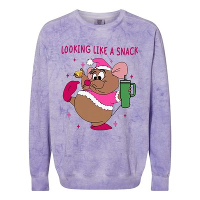 Looking Like A Snack Christmas Trip Colorblast Crewneck Sweatshirt