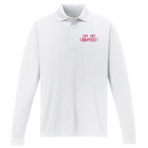 Live Like Aubreigh Performance Long Sleeve Polo