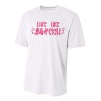 Live Like Aubreigh Performance Sprint T-Shirt