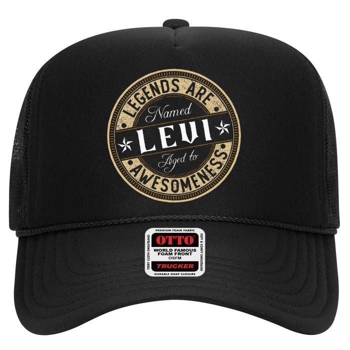 Levi Legends Are Named Levi High Crown Mesh Back Trucker Hat