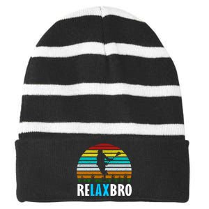 Lacrosse Striped Beanie with Solid Band