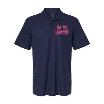 Live Like Aubreigh Softstyle Adult Sport Polo