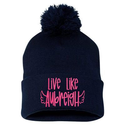 Live Like Aubreigh Pom Pom 12in Knit Beanie