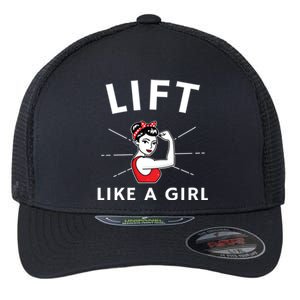 Lift Like A A Retro Inspired Weight Lifting Gift Flexfit Unipanel Trucker Cap