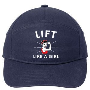 Lift Like A A Retro Inspired Weight Lifting Gift 7-Panel Snapback Hat