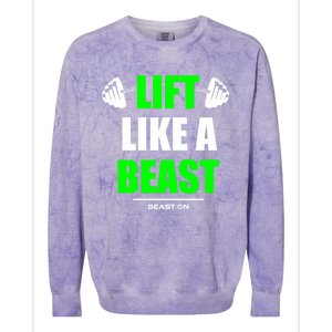 Lift Like A Beast Green Gym Fitness Bodybuilding Training Gift Colorblast Crewneck Sweatshirt