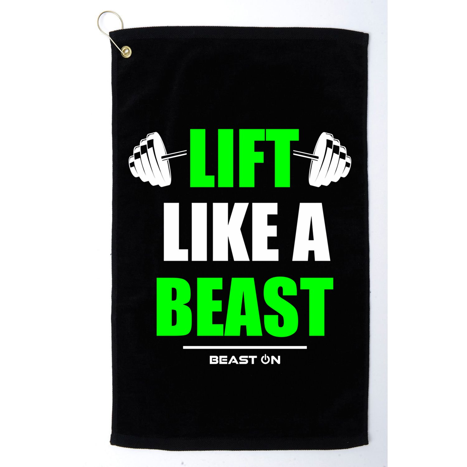 Lift Like A Beast Green Gym Fitness Bodybuilding Training Gift Golf Towel