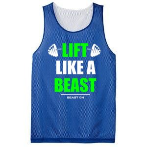 Lift Like A Beast Green Gym Fitness Bodybuilding Training Gift Mesh Reversible Basketball Jersey Tank