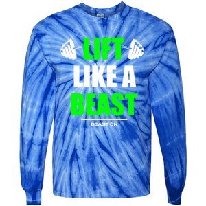 Lift Like A Beast Green Gym Fitness Bodybuilding Training Gift Tie-Dye Long Sleeve Shirt