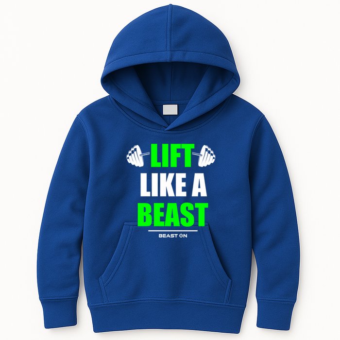 Lift Like A Beast Green Gym Fitness Bodybuilding Training Gift Kids Hoodie