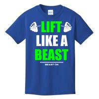 Lift Like A Beast Green Gym Fitness Bodybuilding Training Gift Kids T-Shirt