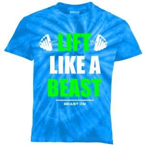 Lift Like A Beast Green Gym Fitness Bodybuilding Training Gift Kids Tie-Dye T-Shirt