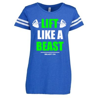 Lift Like A Beast Green Gym Fitness Bodybuilding Training Gift Enza Ladies Jersey Football T-Shirt