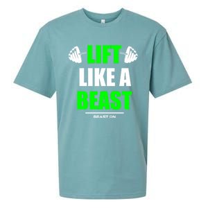 Lift Like A Beast Green Gym Fitness Bodybuilding Training Gift Sueded Cloud Jersey T-Shirt