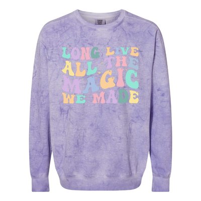 Long Live All The Magic We Made Retro Vintage Colorblast Crewneck Sweatshirt