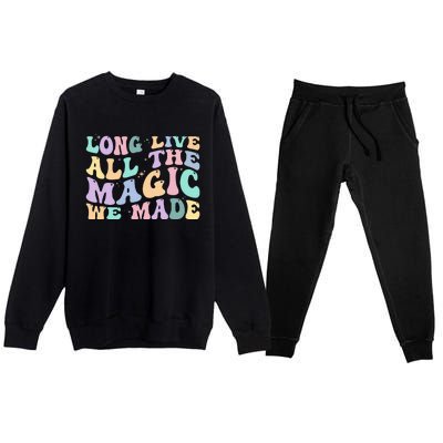 Long Live All The Magic We Made Retro Vintage Premium Crewneck Sweatsuit Set