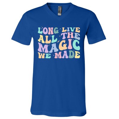 Long Live All The Magic We Made Retro Vintage V-Neck T-Shirt