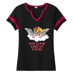 Look Like Angel Ladies Halftime Notch Neck Tee