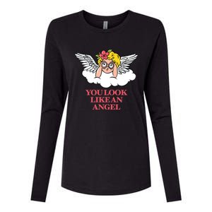 Look Like Angel Womens Cotton Relaxed Long Sleeve T-Shirt