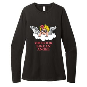 Look Like Angel Womens CVC Long Sleeve Shirt