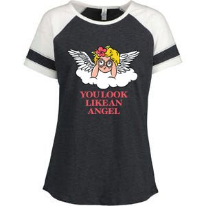 Look Like Angel Enza Ladies Jersey Colorblock Tee