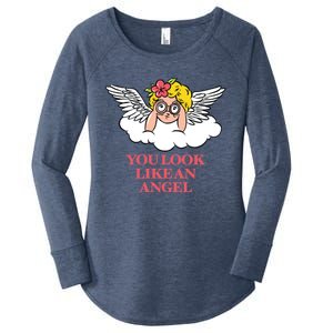 Look Like Angel Women's Perfect Tri Tunic Long Sleeve Shirt