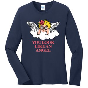 Look Like Angel Ladies Long Sleeve Shirt