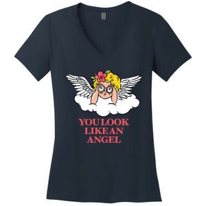 Look Like Angel Women's V-Neck T-Shirt