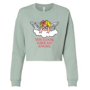 Look Like Angel Cropped Pullover Crew