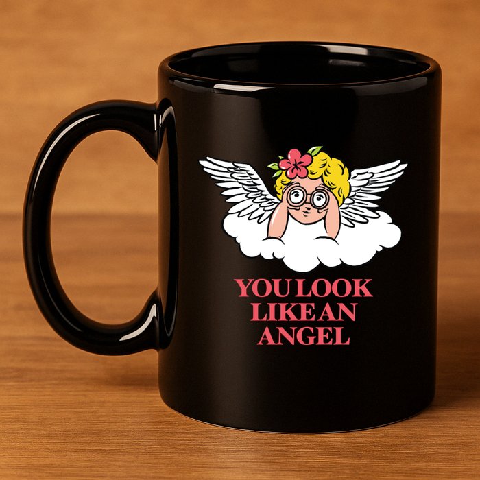 Look Like Angel 11oz C Handle Ceramic Mug
