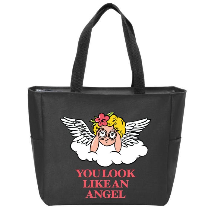 Look Like Angel Zip Tote Bag