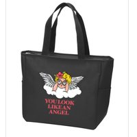 Look Like Angel Zip Tote Bag