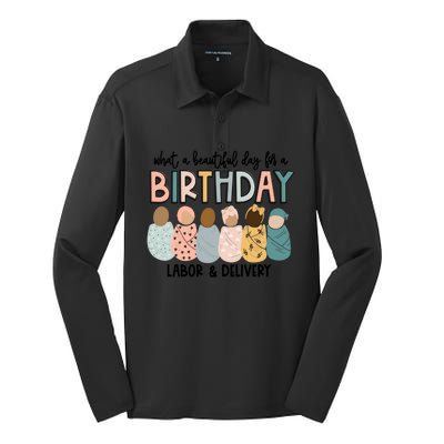 Labor L And D Nurse Swaddle Beautiful Day Birthday Gift Silk Touch Performance Long Sleeve Polo