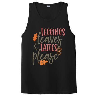 Leggings Leaves And Lattes Please Funny Pumpkin Spice Lovers Great Gift PosiCharge Competitor Tank