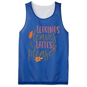 Leggings Leaves And Lattes Please Funny Pumpkin Spice Lovers Cute Gift Mesh Reversible Basketball Jersey Tank