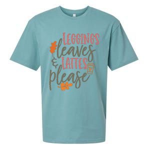 Leggings Leaves And Lattes Please Funny Pumpkin Spice Lovers Cute Gift Sueded Cloud Jersey T-Shirt