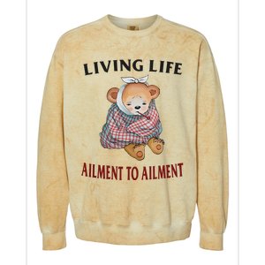 Living Life Ailment To Ailment Colorblast Crewneck Sweatshirt