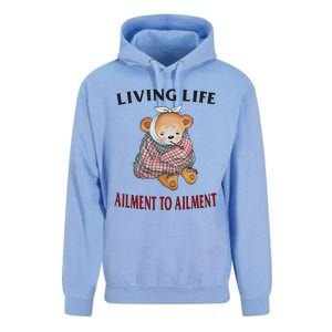 Living Life Ailment To Ailment Unisex Surf Hoodie