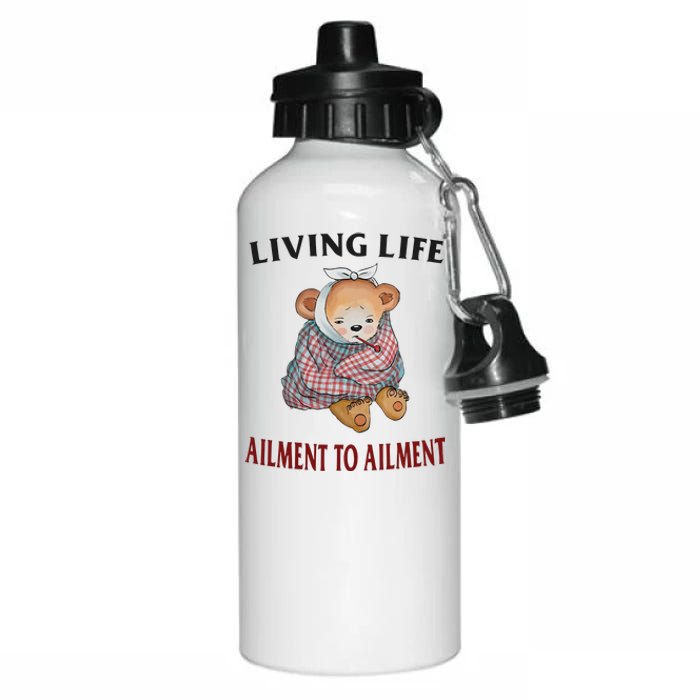 Living Life Ailment To Ailment Aluminum Water Bottle