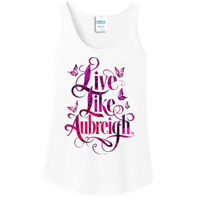 Live Like Aubreigh Dreamy Inspirational Butterfly Design Ladies Essential Tank