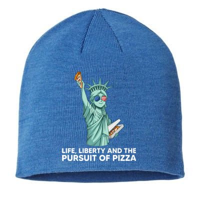 Life Liberty And The Pursuit Of Pizza National Pizza Day Gift Sustainable Beanie