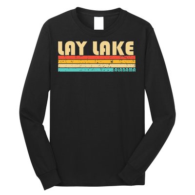 Lay Lake Alabama Funny Fishing Camping Summer Long Sleeve Shirt