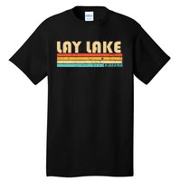 Lay Lake Alabama Funny Fishing Camping Summer Tall T-Shirt