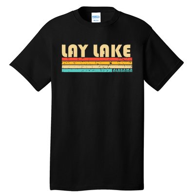 Lay Lake Alabama Funny Fishing Camping Summer Tall T-Shirt