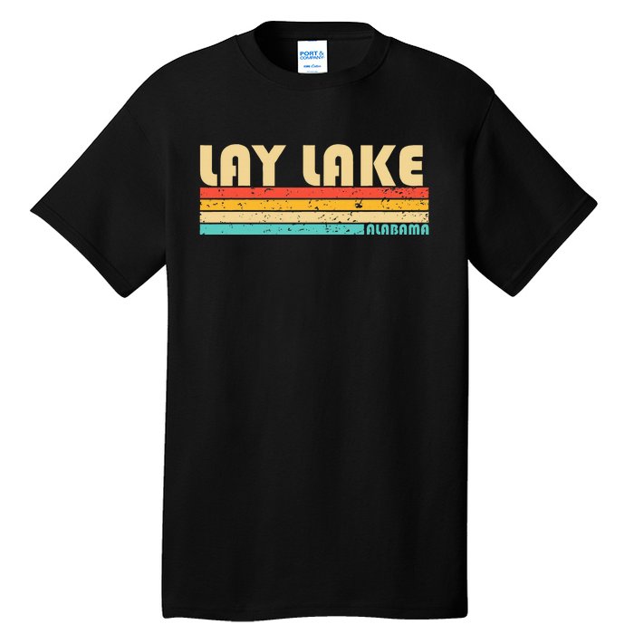 Lay Lake Alabama Funny Fishing Camping Summer Tall T-Shirt