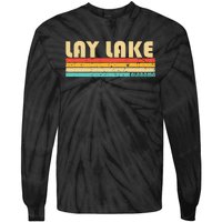 Lay Lake Alabama Funny Fishing Camping Summer Tie-Dye Long Sleeve Shirt