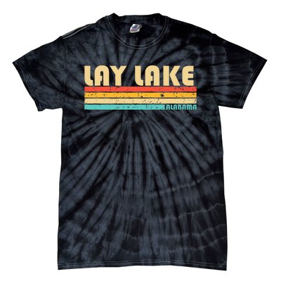 Lay Lake Alabama Funny Fishing Camping Summer Tie-Dye T-Shirt